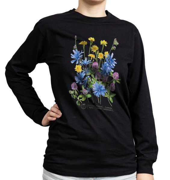 Kwiaty przydrożne — koszulka z długim rękawem