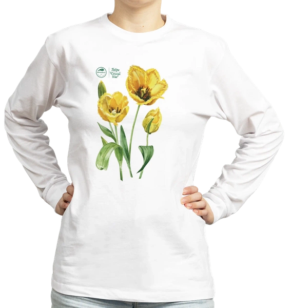 Tulipan 'Crystal Star' — koszulka z długim rękawem