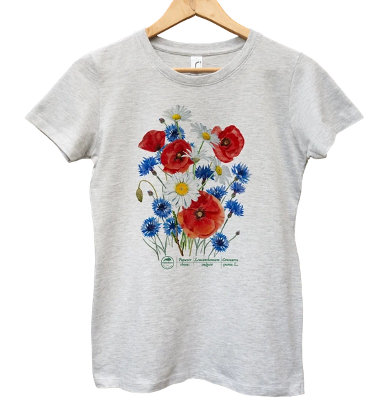 Polne kwiaty — koszulka damska