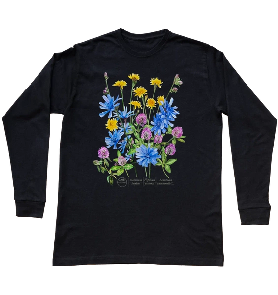 Kwiaty przydrożne — koszulka z długim rękawem